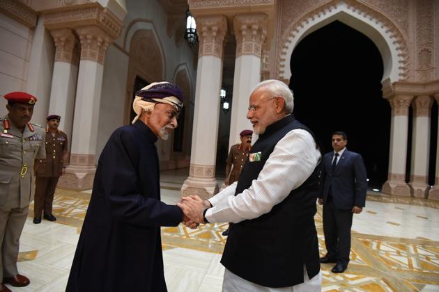 Prime Minister Narendra Modi with Oman Sultan Qaboos bin Said al Said. (Photo: Twitter/@narendramodi) Prime Minister Narendra Modi with Oman Sultan Qaboos bin Said al Said. (Photo: Twitter/@narendramodi)
