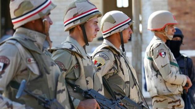Security forces seen in North Sinai in Egypt on December 1, 2017. The military has launched a campaign in the area where militants are believed to be based. (Reuters File Photo)
