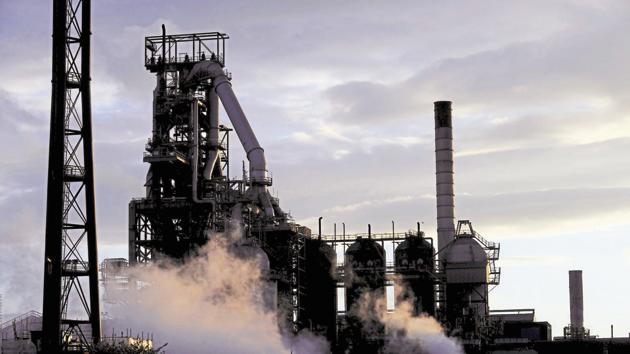 One of the blast furnaces of the Tata Steel plant is seen at sunset in Port Talbot, South Wales. (REUTERS) One of the blast furnaces of the Tata Steel plant is seen at sunset in Port Talbot, South Wales. (REUTERS)