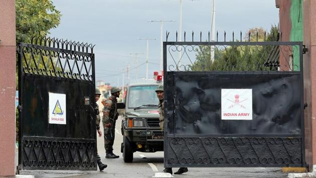 An Indian Army ambulance leaves Sunjuwan after suspected militants attacked the camp, in Jammu, killing five soldiers and a civilian, on Monday.(Reuters File Photo)