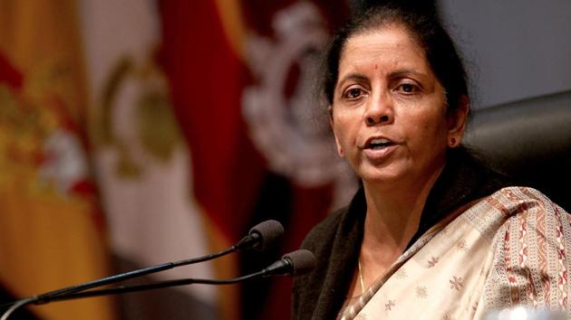 Defence minister Nirmala Sitharaman speaks to the media in Jammu on February 12, 2018.(AFP)