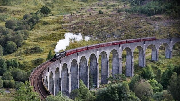 In Scotland, the Glenfinnan Viaduct is instantly recognisable as the bridge that carries the Hogwarts Express.(Shutterstock)
