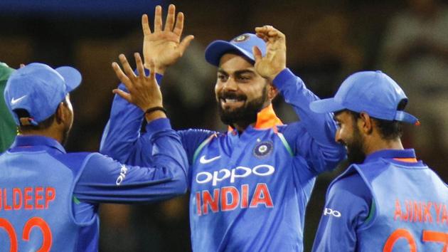 India defeated South Africa in the 5th ODI in Port Elizabeth to clinch the six-match ODI series on Tuesday.(AP)