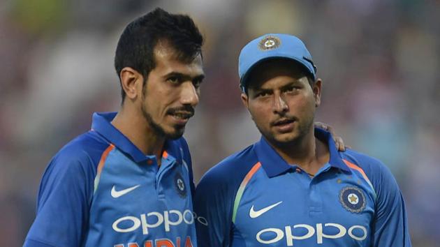 Spinners Yuzvendra Chahal (L) and Kuldeep Yadav have helped India win their maiden series in South Africa.(AFP)