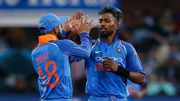 All-rounder Hardik Pandya (R) has been instrumental in India’s win over South Africa in the ongoing ODI series.(AFP)