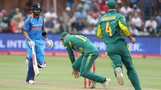Virat Kohli (36) was run out after a misunderstanding with Rohit Sharma. (BCCI) 