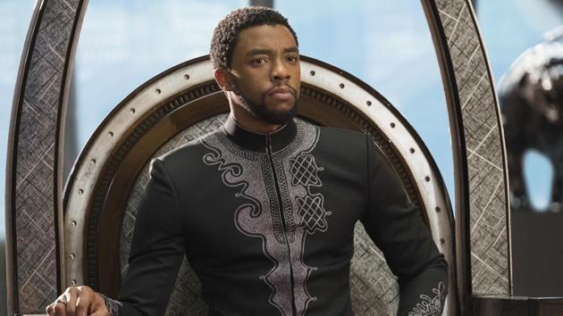 This image released by Disney shows Chadwick Boseman in a scene from Marvel Studios' Black Panther.(AP)