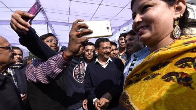Kejriwal on Pt Madan Mohan Malviya’s birth anniversary in 2015. Jyoti Sharma, water conservationist and president of NGO, Force, said efforts could be seen in the slums. A spokesperson said the CM was personally monitoring projects like providing water and sewer lines in unauthorised colonies and setting up mini-decentralised sewage plants. The ‘Maili Se Nirmal Yamuna Revitalisation Project’ though has been marred by delays despite an NGT roadmap. (Arun Sharma / HT Archive) Kejriwal on Pt Madan Mohan Malviya’s birth anniversary in 2015. Jyoti Sharma, water conservationist and president of NGO, Force, said efforts could be seen in the slums. A spokesperson said the CM was personally monitoring projects like providing water and sewer lines in unauthorised colonies and setting up mini-decentralised sewage plants. The ‘Maili Se Nirmal Yamuna Revitalisation Project’ though has been marred by delays despite an NGT roadmap. (Arun Sharma / HT Archive)