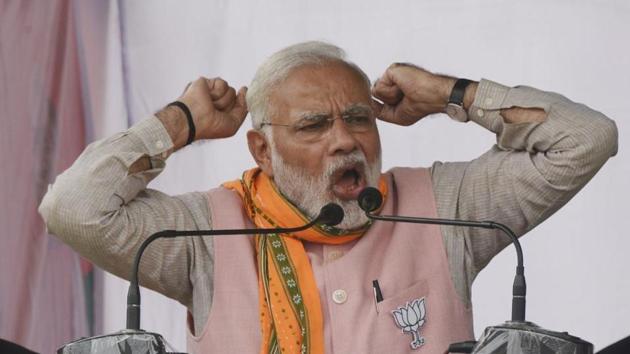Prime minister Narendra Modi gestures during a Bharatiya Janata Party (BJP) public rally. (AFP File Photo) Prime minister Narendra Modi gestures during a Bharatiya Janata Party (BJP) public rally. (AFP File Photo)