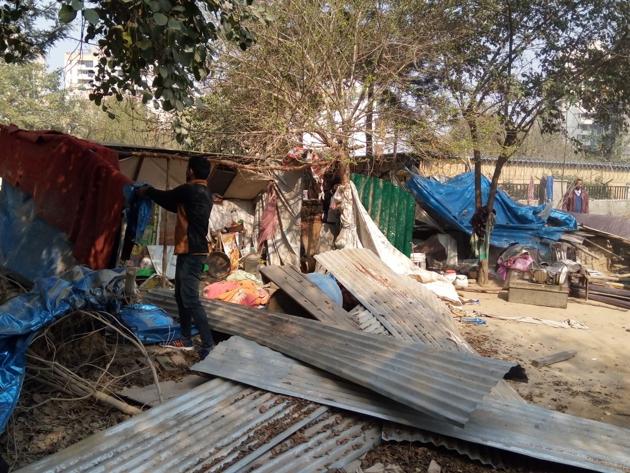 According to MCG officials, more than 60 shanties were removed during the drive that was conducted on Tuesday and Wednesday. (HT PHOTO) According to MCG officials, more than 60 shanties were removed during the drive that was conducted on Tuesday and Wednesday. (HT PHOTO)
