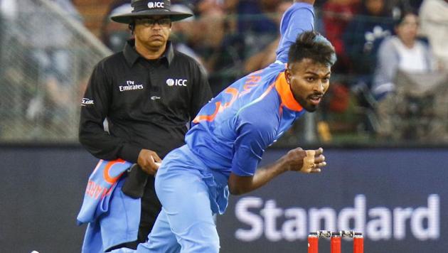 Defending 274/7, Hardik Pandya removed JP Duminy and AB de Villiers to give India a good start. (AP) Defending 274/7, Hardik Pandya removed JP Duminy and AB de Villiers to give India a good start. (AP)