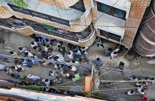 L-18 Batla House on 25 July, 2013 after the verdict on the September 2008 Delhi police encounter. (Mohd Zakir/Hindustan Times) L-18 Batla House on 25 July, 2013 after the verdict on the September 2008 Delhi police encounter. (Mohd Zakir/Hindustan Times)