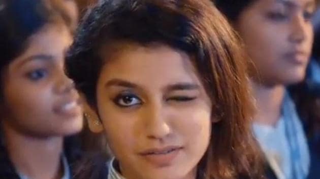 The wink that turned Malayalam actor Priya Prakash Varrier into an Internet sensation.(HT Photo)