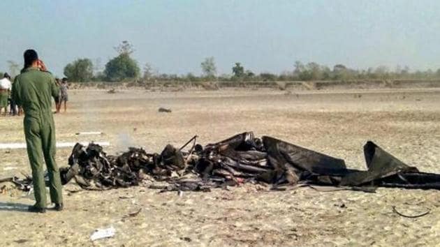 Two Indian Air Force pilots were killed after Microlight Virus SW-80 crashed in Majuli district in Assam.(HT Photo)