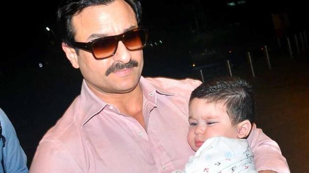 Taimur with his father Saif Ali Khan.