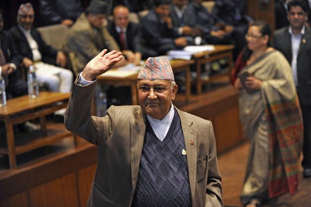 File photo of Nepal Prime Minister KP Sharma Oli.(AFP)