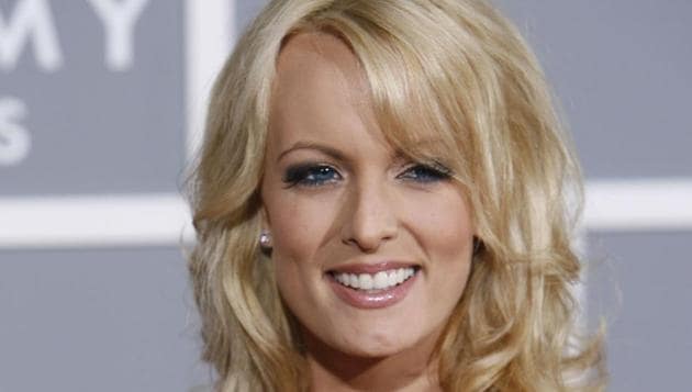 File photo of Stormy Daniels at the 49th Annual Grammy Awards in Los Angeles.(AP File Photo)