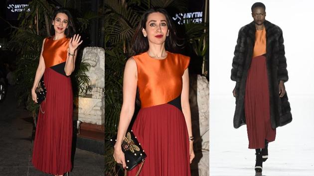 Take style notes from actor Karisma Kapoor, who kept it sassy in a Bibhu Mohapatra dress at actor-father Randhir Kapoor’s birthday celebrations on Thursday. The bright colour choice gave her outfit instant pizzazz. (Instagram)