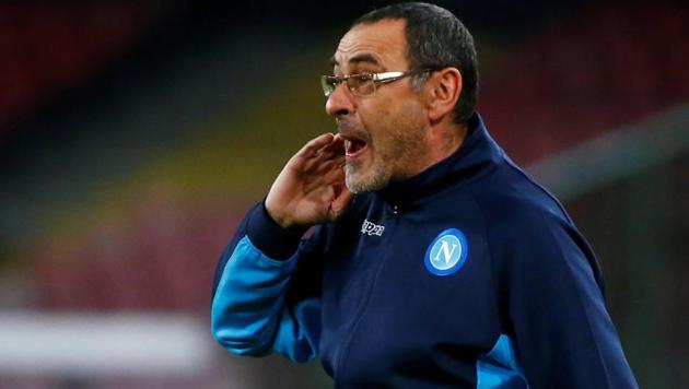 Maurizio Sarri, whose side had dropped to the second-tier European competition from the elite Champions League, insisted the goal remained a first Serie A since the glory days of Diego Maradona back in 1990 -- but he wanted to see more character from his Napoli side. (REUTERS) Maurizio Sarri, whose side had dropped to the second-tier European competition from the elite Champions League, insisted the goal remained a first Serie A since the glory days of Diego Maradona back in 1990 -- but he wanted to see more character from his Napoli side. (REUTERS)