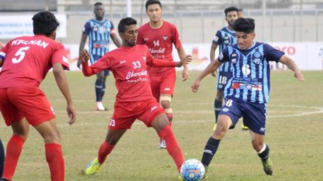 Churchill Brothers will face relegation-threatened Chennai City FC in I-League on Saturday.(HT Photo)