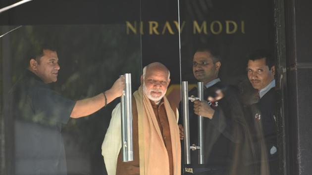 The noose tightened on Nirav Modi, the billionaire jeweller at the centre of a Rs 11,400 crore fraud at the Punjab National Bank (PNB), with the bank saying that it won’t spare anyone for the scam and investigators raiding Modi’s properties. The loan fraud--the largest ever in Indian history-- sent PNB’s shares tumbling about 20% this week. (Sanchit Khanna / HT Photo) The noose tightened on Nirav Modi, the billionaire jeweller at the centre of a Rs 11,400 crore fraud at the Punjab National Bank (PNB), with the bank saying that it won’t spare anyone for the scam and investigators raiding Modi’s properties. The loan fraud--the largest ever in Indian history-- sent PNB’s shares tumbling about 20% this week. (Sanchit Khanna / HT Photo)