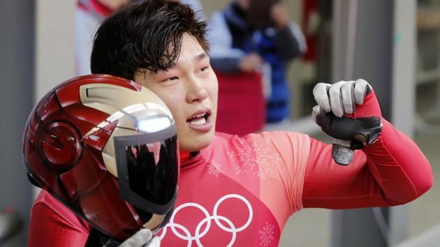 Yun Sung-bin of South Korea reacts after winning the gold medal at the 2018 Winter Olympics. (REUTERS) Yun Sung-bin of South Korea reacts after winning the gold medal at the 2018 Winter Olympics. (REUTERS)