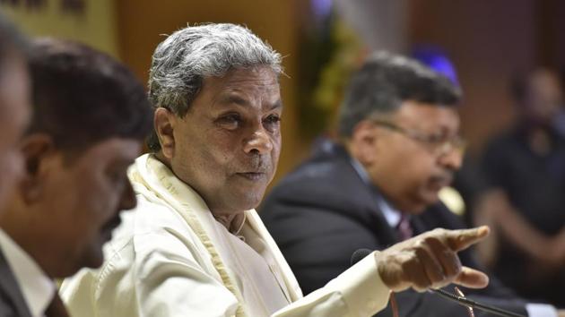 Karnataka chief minister Siddaramaiah is looking to come back for another term when the state goes to polls later this year. He however faces a TaBJP obstacle in winning another successive term. (Arijit Sen/HT File Photo) Karnataka chief minister Siddaramaiah is looking to come back for another term when the state goes to polls later this year. He however faces a TaBJP obstacle in winning another successive term. (Arijit Sen/HT File Photo)
