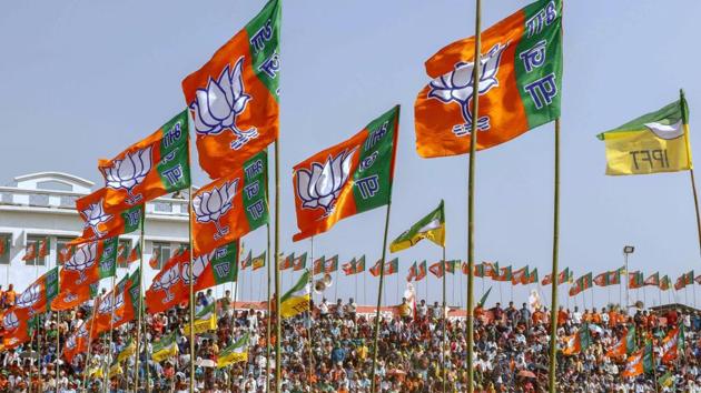 BJP supporters attend a campaign addressed by Prime Minister Narendra Modi ahead of Tripura state assembly elections in Agartala. (PTI Photo) BJP supporters attend a campaign addressed by Prime Minister Narendra Modi ahead of Tripura state assembly elections in Agartala. (PTI Photo)