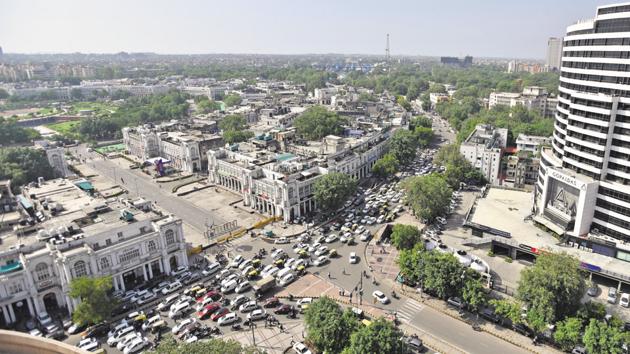 Construction of high-rises is barred in New Delhi. The rule was introduced following the PMO’s intervention when bungalows were being converted into multi-storey structures, especially in Connaught Place and its vicinity, during 1970-80s. (Ravi Choudhary/HT FILE) Construction of high-rises is barred in New Delhi. The rule was introduced following the PMO’s intervention when bungalows were being converted into multi-storey structures, especially in Connaught Place and its vicinity, during 1970-80s. (Ravi Choudhary/HT FILE)