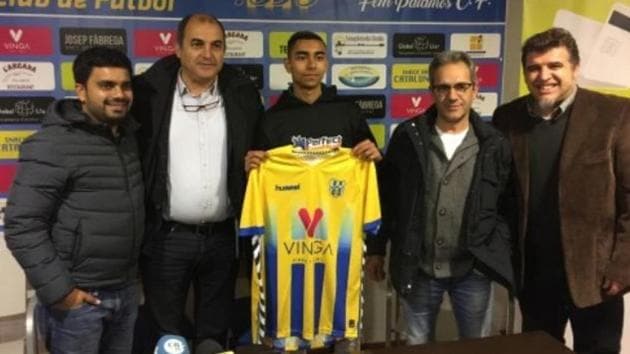 A New Delhi-based football player, Luv Kapoor, has signed for Palamos CF, a 4th tier Spanish Club. (Twitter: @Palamoscf) A New Delhi-based football player, Luv Kapoor, has signed for Palamos CF, a 4th tier Spanish Club. (Twitter: @Palamoscf)