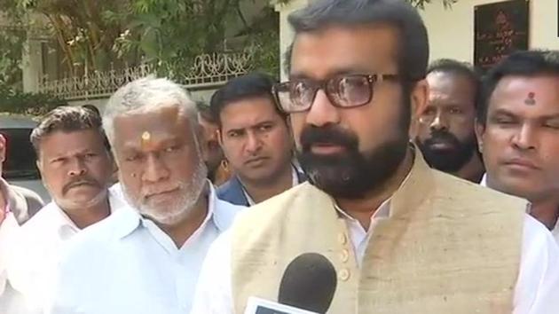 Karnataka MLA NA Haris said he did know where his son was currently but “whoever does wrong is wrong”. (ANI/Twitter) Karnataka MLA NA Haris said he did know where his son was currently but “whoever does wrong is wrong”. (ANI/Twitter)