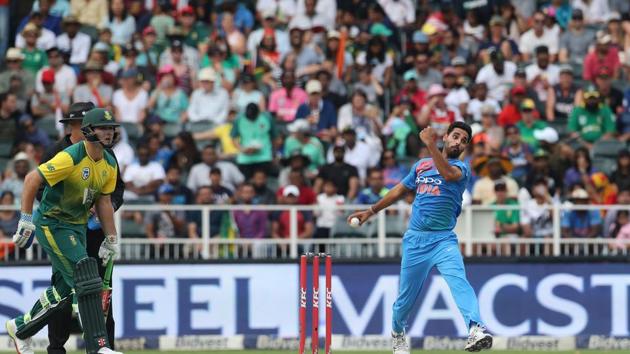 In reply, Bhuvneshwar Kumar put South Africa in all sorts of trouble by removing JJ Smuts and JP Duminy inside the powerplay.   (BCCI ) 