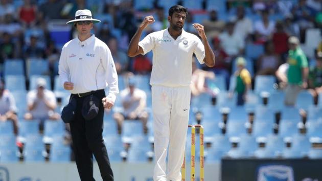 India’s Ravichandran Ashwin (R) is currently ranked No.5 among Test bowlers.(AFP)