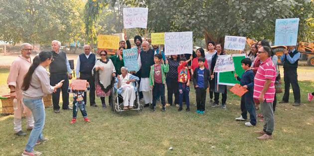 The park is located in C Block and has been developed by Ansal API. (HT PHOTO) The park is located in C Block and has been developed by Ansal API. (HT PHOTO)