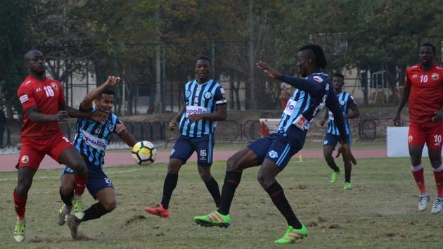 Shillong Lajong FC (in red) would hope to defeat Aizawl FC at home in I-League on Monday. (HT Photo) Shillong Lajong FC (in red) would hope to defeat Aizawl FC at home in I-League on Monday. (HT Photo)