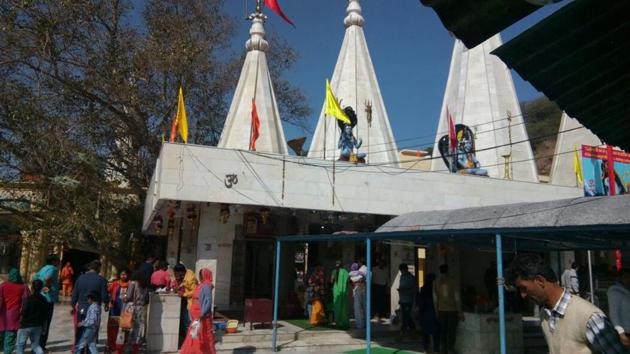 The temple, situated in Saketri near Panchkula, has 32 CCTV cameras installed inside its campus. (Sant Arora/HT) The temple, situated in Saketri near Panchkula, has 32 CCTV cameras installed inside its campus. (Sant Arora/HT)