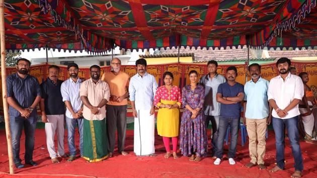 Ssivakarthikeyan begins work on his debut production venture. Ssivakarthikeyan begins work on his debut production venture.