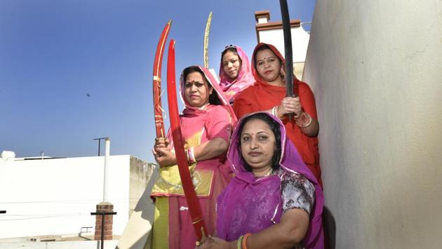 Rajshree Shaktawat, the warden of the girls' hostel run by Jauhar Smriti Sansthan at Jauhar Bhawan, has admitted that not all women who took part in the rally against Padmavat would have committed Jauhar.  (Raj K Raj / HT Photo)