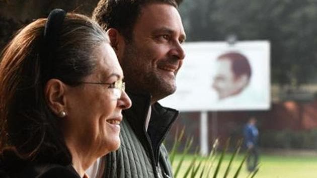 Congress president Rahul Gandhi with former party president Sonia Gandhi ahead of the Congress Steering Committee Meeting at AICC in New Delhi, on February 17. (Mohd Zakir/HT Photo) Congress president Rahul Gandhi with former party president Sonia Gandhi ahead of the Congress Steering Committee Meeting at AICC in New Delhi, on February 17. (Mohd Zakir/HT Photo)