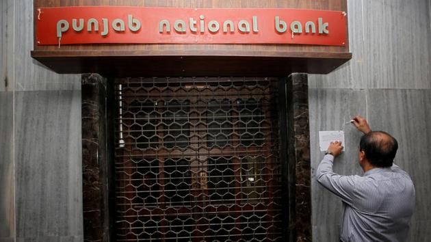 A branch of the Punjab National Bank branch in Mumbai was sealed after the bank revealed that it had been defrauded of multiple crores. (Reuters) A branch of the Punjab National Bank branch in Mumbai was sealed after the bank revealed that it had been defrauded of multiple crores. (Reuters)