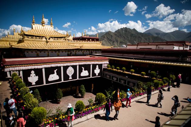 The Jokhang temple at Lhasa, a UNESCO world heritage site, has a history of more than 1,300 years and is the most revered site among Tibetan Buddhists. (AFP File Photo) The Jokhang temple at Lhasa, a UNESCO world heritage site, has a history of more than 1,300 years and is the most revered site among Tibetan Buddhists. (AFP File Photo)