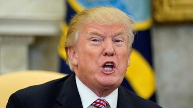 US President Donald Trump at the Oval Office of the White House in Washington, US, February 14, 2018.(REUTERS)