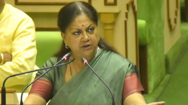 Chief minister Vasundhara Raje announced the bill’s withdrawal in the assembly on Monday, saying an ordinance it had replaced too had lapsed. (HT File Photo) Chief minister Vasundhara Raje announced the bill’s withdrawal in the assembly on Monday, saying an ordinance it had replaced too had lapsed. (HT File Photo)