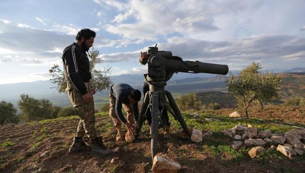 Turkish-backed Free Syrian Army fighters prepare a TOW anti-tank missile north of the city of Afrin, Syria. (REUTERS Photo) Turkish-backed Free Syrian Army fighters prepare a TOW anti-tank missile north of the city of Afrin, Syria. (REUTERS Photo)