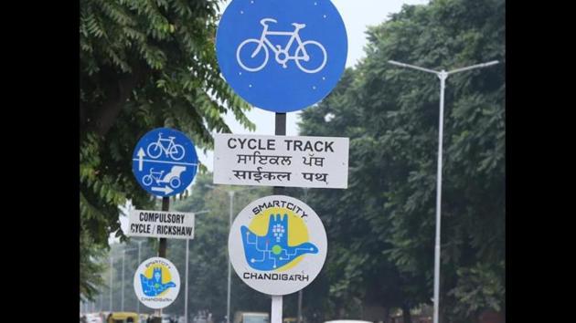 For Chandigarh, the plan is to introduce 24x7 water supply, smart metering for power and water, a bicycle track at Leisure Valley, disabled-friendly sidewalks, improve parks.(HT File)