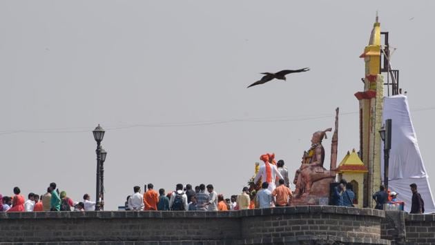 A huge statue of Shivaji Maharaj as part of the a rally organised on the occasion of Shiv Jayanti on February 19. (Sanket Wankhade/HT PHOTO) A huge statue of Shivaji Maharaj as part of the a rally organised on the occasion of Shiv Jayanti on February 19. (Sanket Wankhade/HT PHOTO)