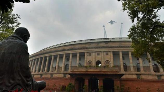 A view of the Parliament house in New Delhi.(PTI Photo)