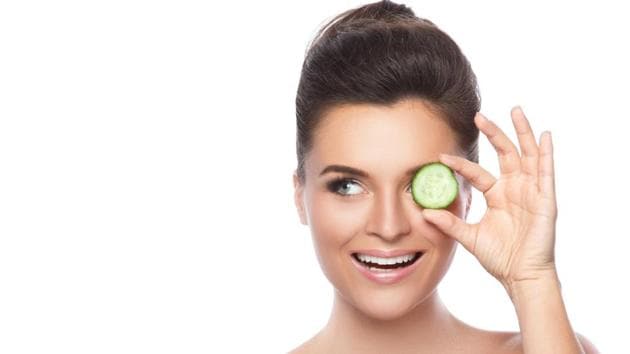 Slices of refrigerated potato or cucumber work as a fantastic natural remedy to get rid of under eye puffiness. (Shutterstock) Slices of refrigerated potato or cucumber work as a fantastic natural remedy to get rid of under eye puffiness. (Shutterstock)