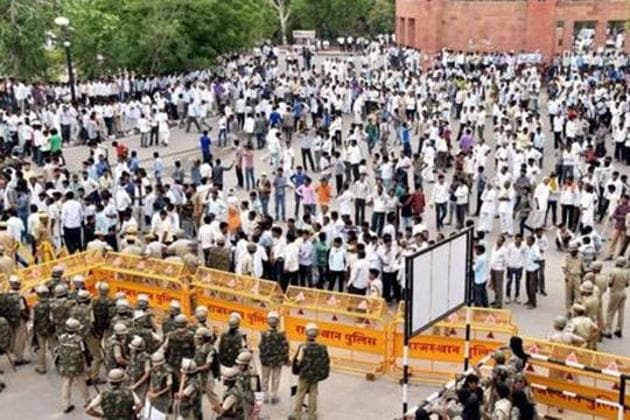 Farmers hold a protest in Bikaner, demanding implementation of the Swaminathan Commission Report. (PTI File Photo) Farmers hold a protest in Bikaner, demanding implementation of the Swaminathan Commission Report. (PTI File Photo)