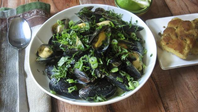 Steamed mussels with Thai flavouring by Sara Moulton.(AP)